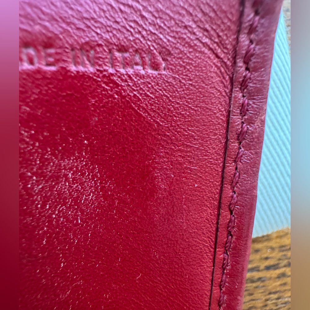 FENDI Vintage Zucca Red and Tan Canvas Snap Wallet W/Dust Bag - Picture 7 of 15